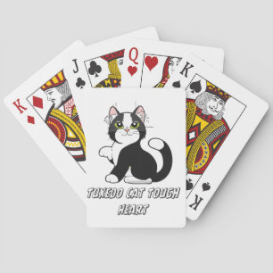 "Tuxedo Kat Tough Hart Schattig Kitten Speelkaarte Pokerkaarten