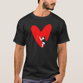 Tuxedo Kat Valentijnsdag Hart Schattige Kat Cool G T-shirt