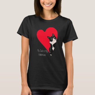 Tuxedo Kat Valentijnshart voor Kitten en Dier T-shirt
