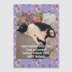 Tuxedo Kat Verjaardag Vingers Aanraken Magneet