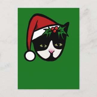 Tuxedo Kat Vrolijk Kerstfeest Briefkaart