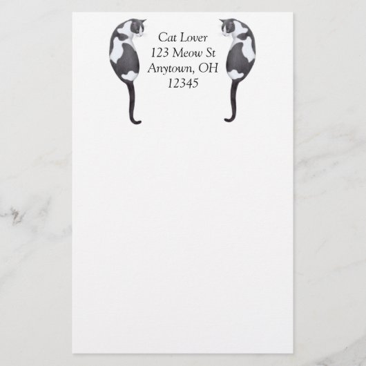  Tuxedo Katten Briefpapier (Voorkant)