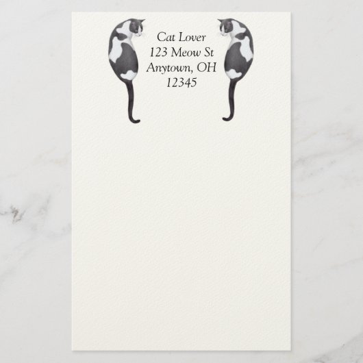  Tuxedo Katten Briefpapier (Voorkant)