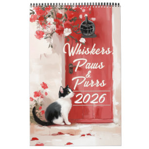Tuxedo Kattenkalender 2026 – Zwart-wit Kattenkunst Kalender