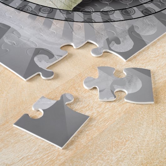 Tuxedo kattenverpleegkundige legpuzzel (Zijkant)