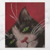 Tuxedo kattenwijn etiket (Enkel label)