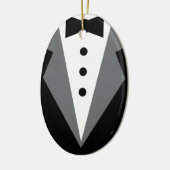 Tuxedo Keramisch Ornament (Links)