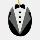 Tuxedo Keramisch Ornament (Achterkant)