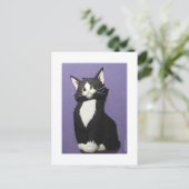 Tuxedo Kitten Briefkaart (Staand voorkant)