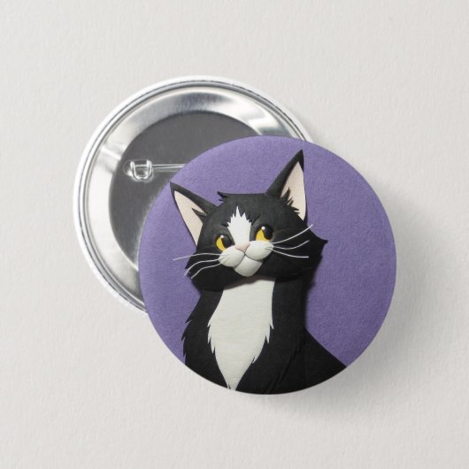 Tuxedo Kitten Button (Voorkant /achterkant)