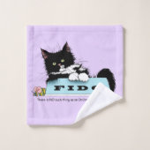 Tuxedo Kitten Chien's Bowl (Gant de toilette)