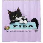 Tuxedo Kitten Hondenkom Douchegordijn (Voorkant)