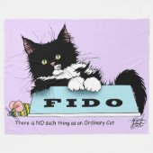 Tuxedo Kitten Hondenkom Fleece Deken (Voorkant (Horizontaal))