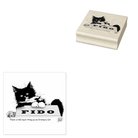 Tuxedo Kitten Hondenkom Rubberstempel (Gestempeld)
