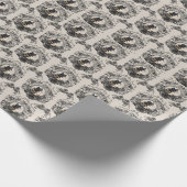 TUXEDO KITTEN KAT MET ZWART FILIGREE CADEAUPAPIER (Hoek)