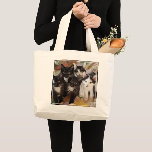 Tuxedo Kittens Grote Tote Bag (Voorkant (product))
