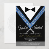 Tuxedo Masonic Invitations | Freemason Jewels Kaart (Voorkant / Achterkant)