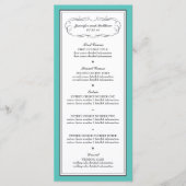 Tuxedo menu Mariage en Turquoise et Gris (Devant)