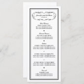 Tuxedo Menu met Zwarte Rand op Wit (Voorkant / Achterkant)