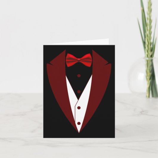 Tuxedo met boog Stropdas Funny - Halloween Groom C Kaart (Voorkant)
