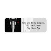Tuxedo met Bow Stropdas Monogram Etiket (Voorkant)