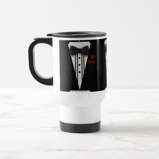 Tuxedo met Bow Stropdas Monogram Reisbeker (Links)