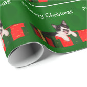 Tuxedo met kerstmis cadeaupapier (Rol Hoek)