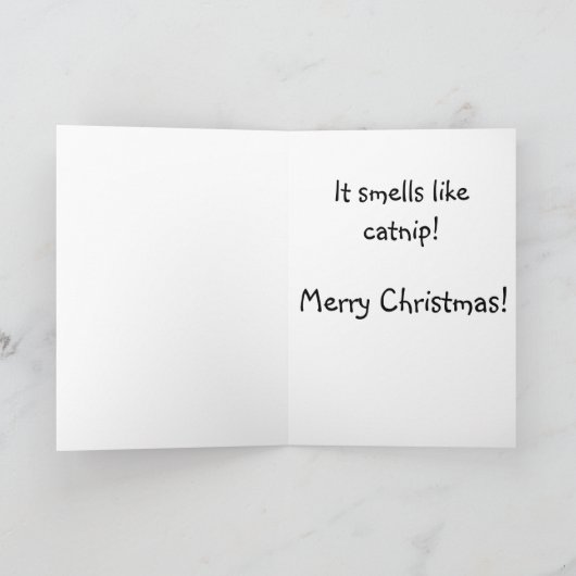 Tuxedo met kerstmis feestdagen kaart (Binnen)