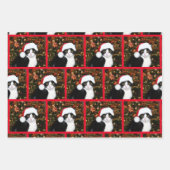 Tuxedo met kerstmis inpakpapier vel (Voorkant)