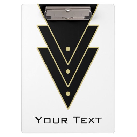 Tuxedo Modern Art Deco Klembord (Voorkant)