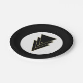 Tuxedo Modern Art Deco Papieren Bordje (Gekanteld)