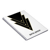 Tuxedo moderne art deco gepersonaliseerd notitieboek (Rechterzijde)