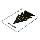Tuxedo moderne art deco gepersonaliseerd notitieboek (Linkerzijde)