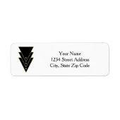 Tuxedo moderne art deco stijl etiket (Voorkant)