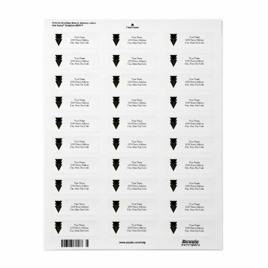 Tuxedo moderne art deco stijl etiket (Full Sheet)