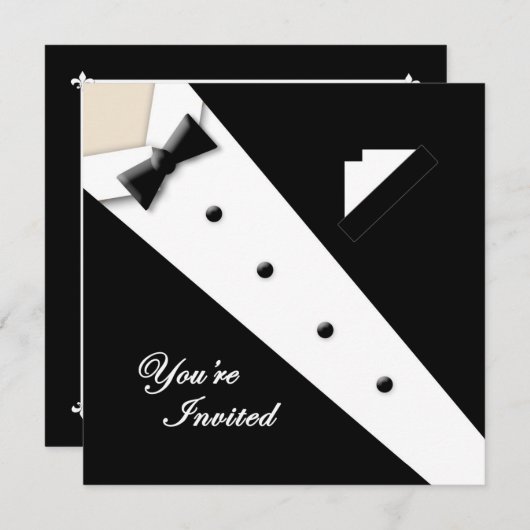 TUXEDO MULTI BUT INVITATION - (Devant / Derrière)