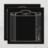 Tuxedo (Noir sur les numéros de table en argent) (Devant / Derrière)