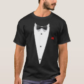 Tuxedo ontwerp met Bowtie voor bruiloften en T-shirt (Voorkant)