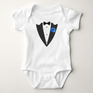 Tuxedo-pak en boeg-stropdas zwart-wit T-shirt