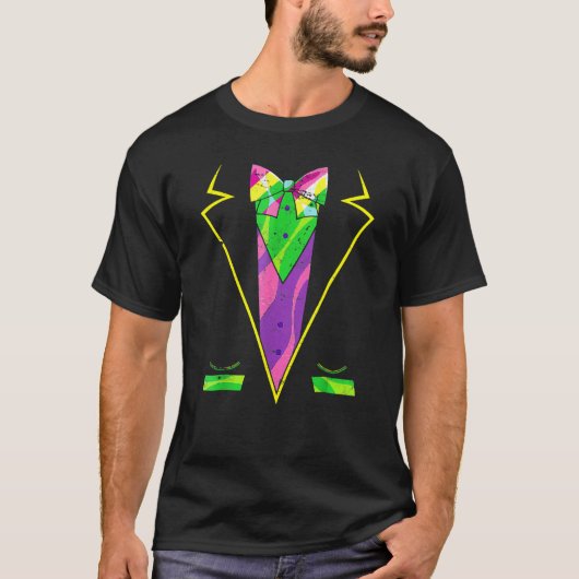 Tuxedo pak Mardi Gras kostuum New Orleans Carniv T-shirt (Voorkant)