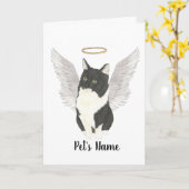 Tuxedo Ragamuffin Huisdier Medium Kat Sympathie Kaart (Gele Bloem)