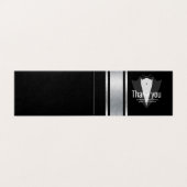 Tuxedo rayures argent, blanc et noir pour célibata (Outside Unfolded)