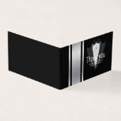 Tuxedo rayures argent, blanc et noir pour célibata (Outside)