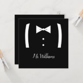 Tuxedo Ring Bearer-kaartenkaart Kaart (Voorkant / Achterkant in situ)