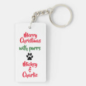 Tuxedo Santa Cat-kerstSleutelhanger Sleutelhanger (achterkant)