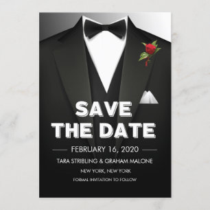 Tuxedo Save the Date Uitnodiging
