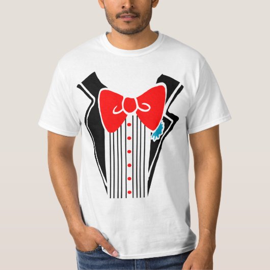 Tuxedo Shirt - Rood Stropdas (Voorkant)