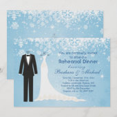 Tuxedo-sneeuwvlokken Kaart (Voorkant / Achterkant)