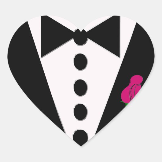 Tuxedo Sticker U kiest Roos kleur (Voorkant)