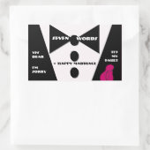 Tuxedo Sticker U kiest Roos kleur (Tas)